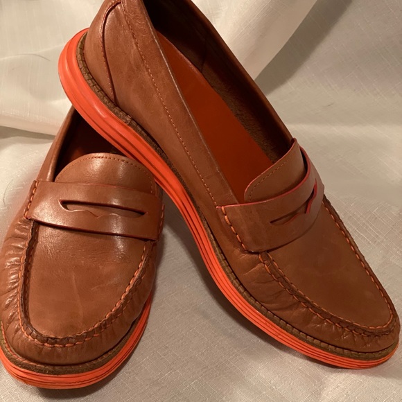 Cole Haan Lunargrand Tan Orange Penny 